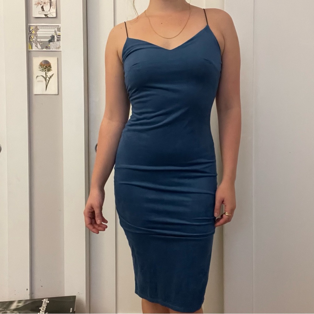 Faux Suede Dress